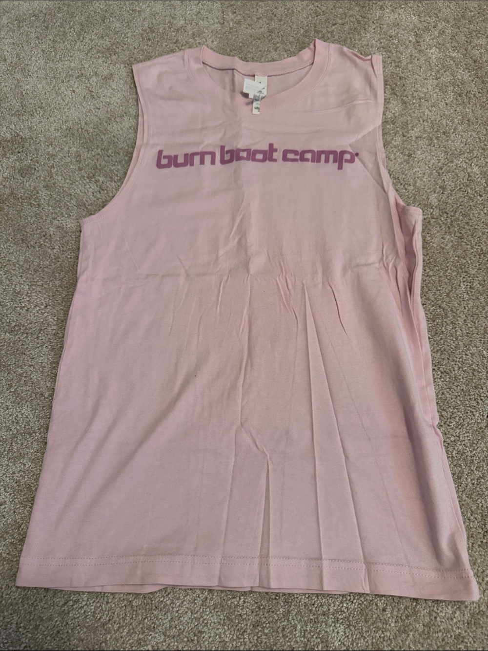 Burn Boot Camp Pink Sleeveless Muscle Tank Top